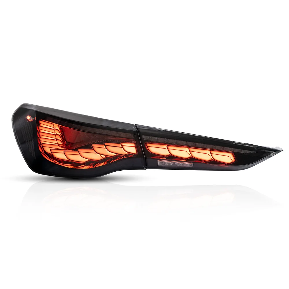 ไฟรถไฟท้ายสําหรับ BMW G22 G82 2021-2023 LED ไฟท้ายอัตโนมัติชุดอัพเกรดแบบไดนามิก GTS เครื่องชั่งมังกรอุปกรณ์เสริมสไตล์