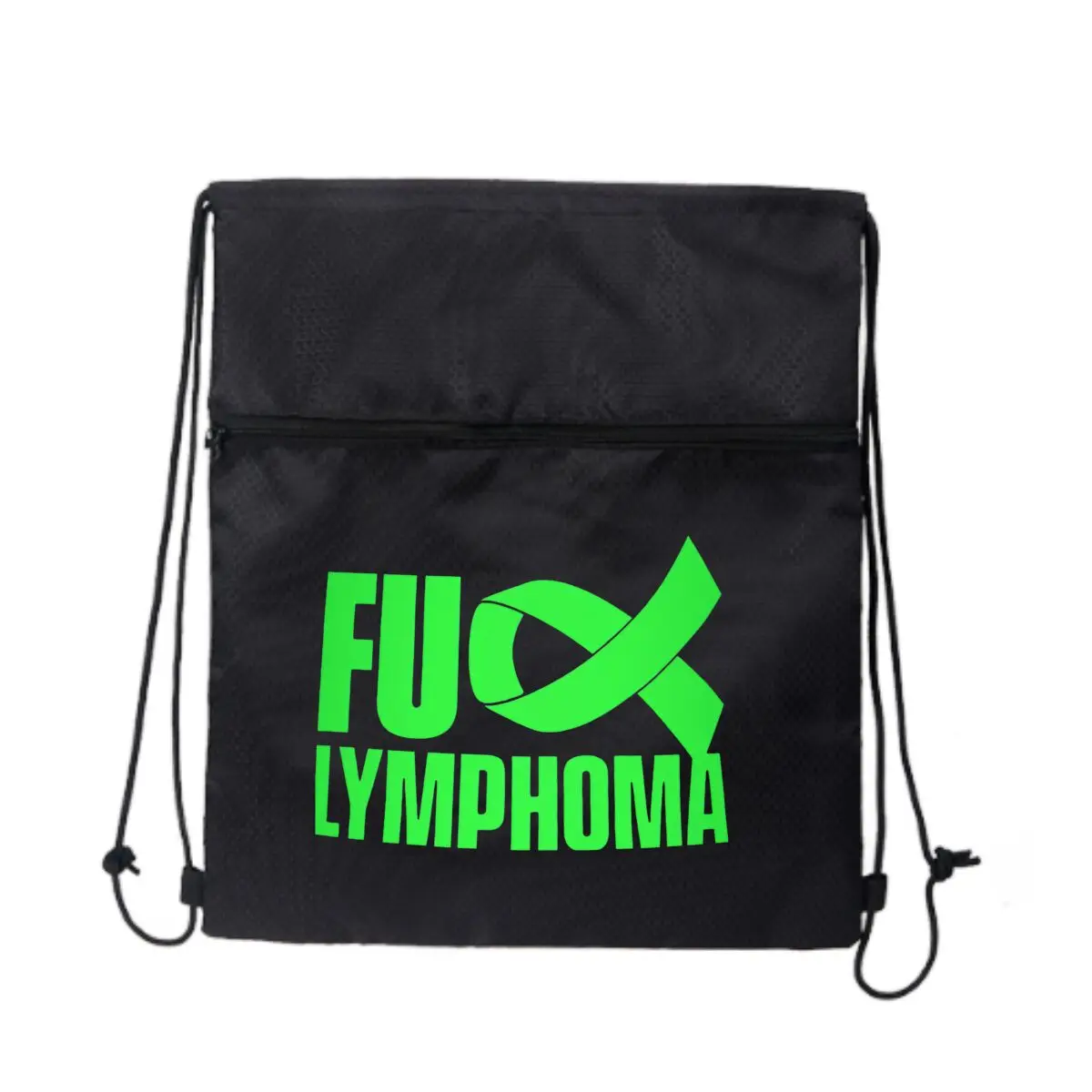 

Сумка на шнурке с несколькими карманами «Fck Lymphoma» на молнии. Сохраняйте свои вещи в организованности.