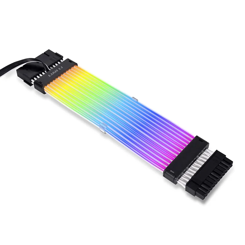 LIAN LI-Strimer Plus V2 Cabos de Extensão RGB Endereçáveis, Disponíveis para Placa-Mãe 24Pin, GPU Dual 8Pin, GPU Triplo 8Pin