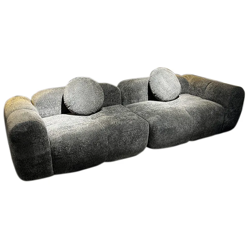 Vacuum puff compression sofa, small apartment straight row sofa in the living room
