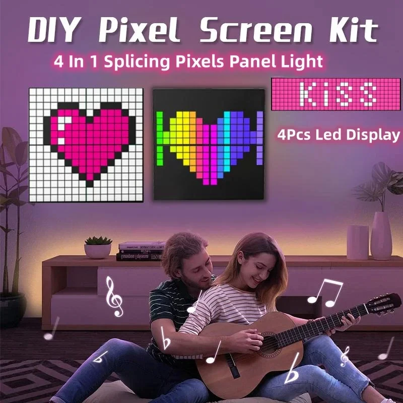 DIY Splicing Pixel Screen Bluetooth E-sports Ambience Light