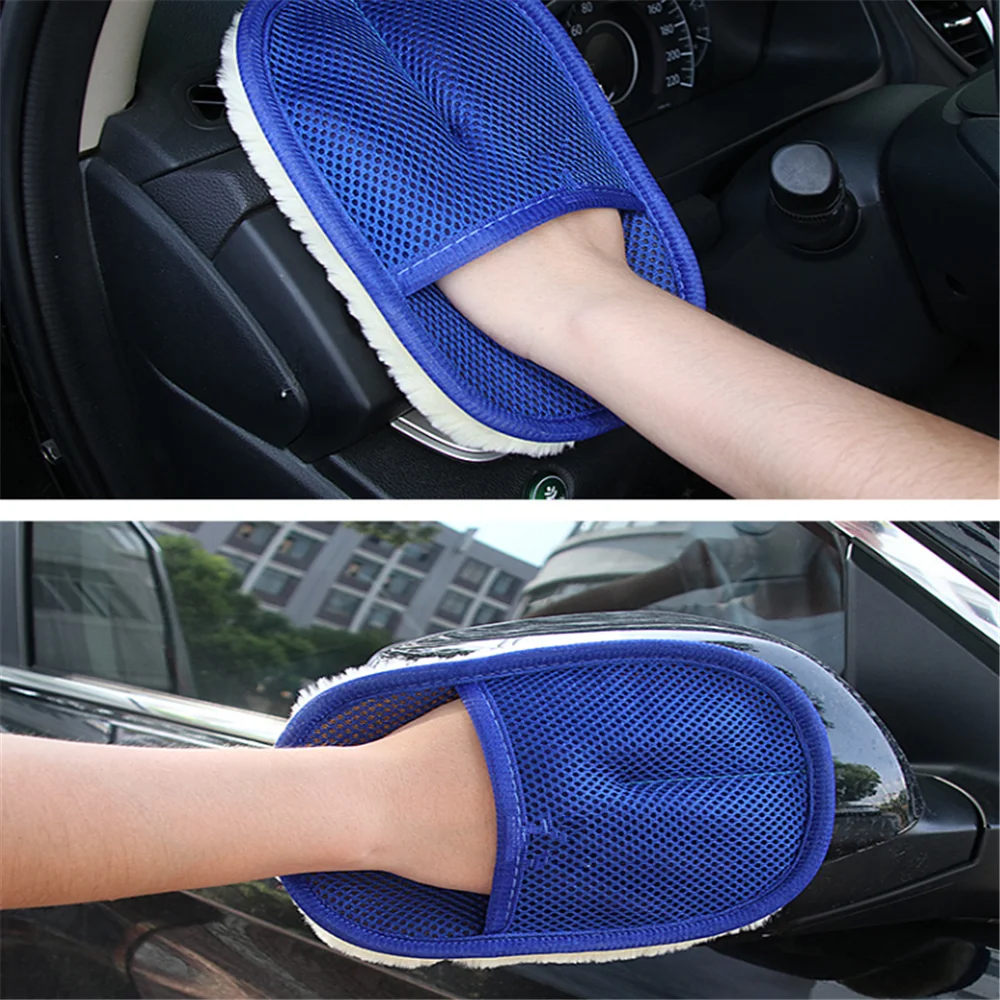 Car Wool cashmere Washing Gloves for Kia Rio K2 K3 K3S K5 K4 KX3 KX5 Cerato Soul Forte Sportage SORENTO