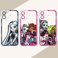Anime M-Monsters H-High Phone Case For iPhone 16 15 14 13 12 11 Mini Pro Max X XR XSMax 7 8 Plus Transparent Soft TPU Back Cover
