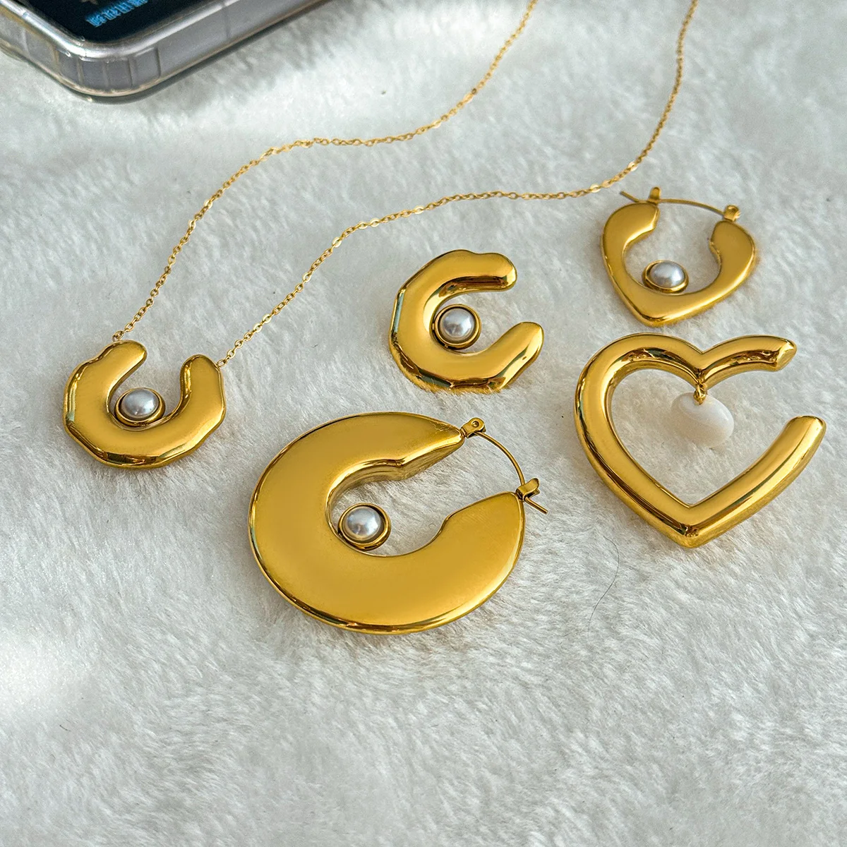 

304 Stainless Steel Geometric Heart-shaped Earrings for Women High Quality New Fashion Hoop Earrings Birthday Party Jewelry Gift
