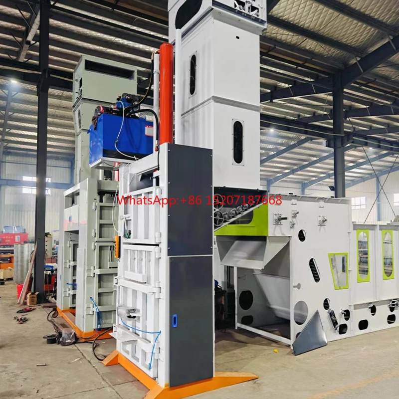 Single-box hydraulic baler with core motor and programmable controller components