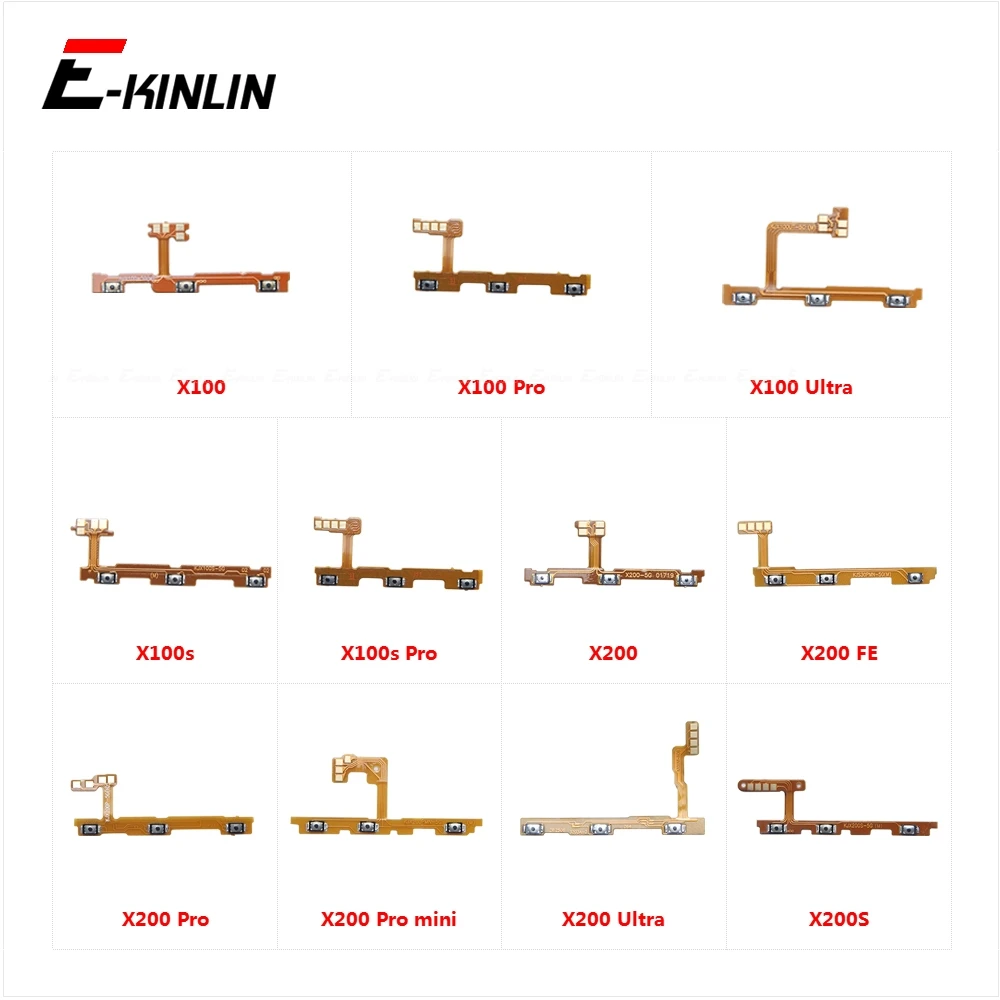 Switch Power ON OFF Key Mute Silent Volume Button Ribbon Flex Cable For Vivo X100 X100s X200 FE X200S Pro mini Ultra