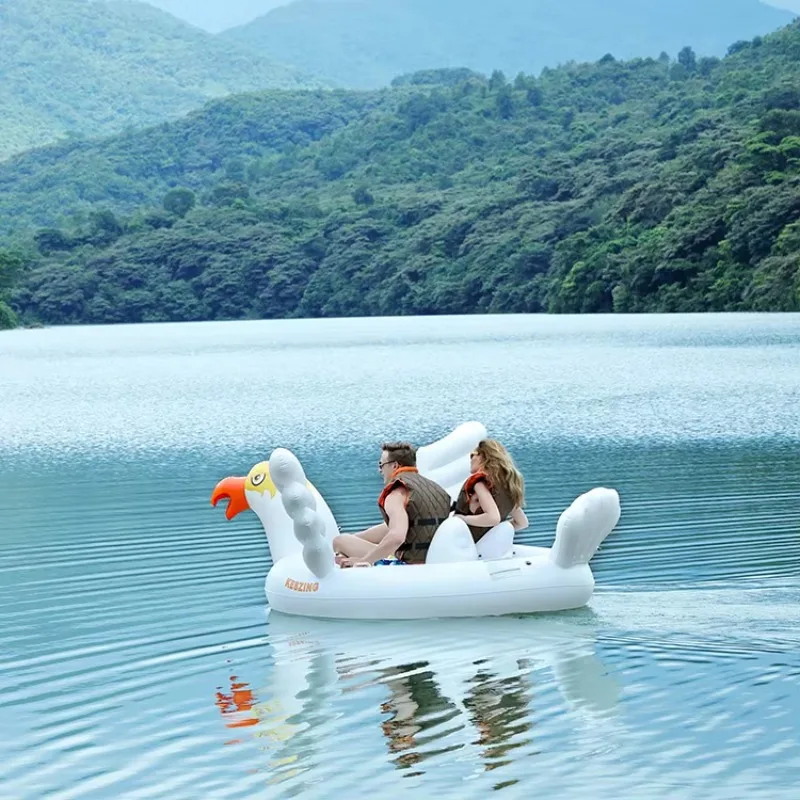 Attractive design electric inflatable sand sculpture pool float for water recreation