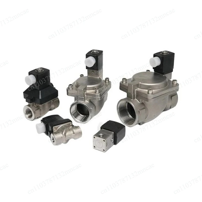 316 Stainless Steel Pilot Operated Solenoid Valve with Manual Switch Stainless Steel Diaphragm Solenoid Valve