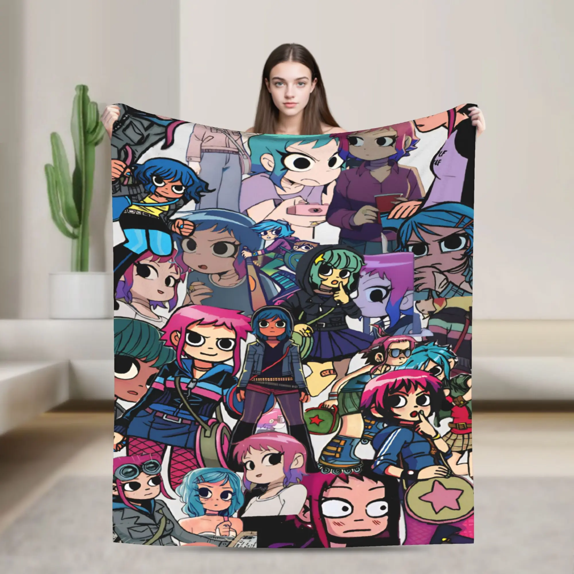 Scott Pilgrim vs. the World Stuff Blankets Soft Velvet  Throw Blankets Cozy Bedspreads