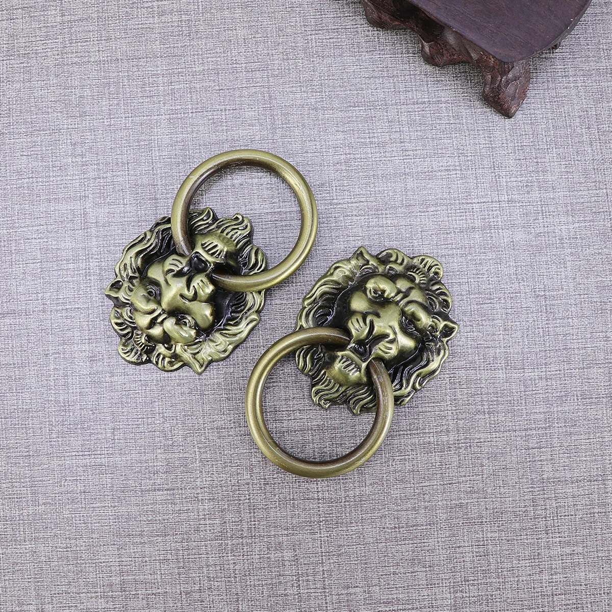 

6 Pcs Lion Head Handle Cabinet Handles Alloy Pull Home Decor Drawer Door Knobs Bronze Hardware Dresser
