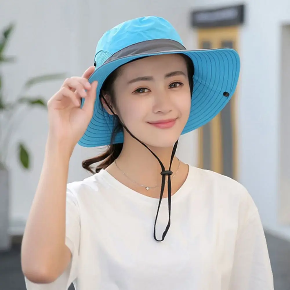 Waterproof Foldable Bucket Hat Large Wide Brim Quick Dry UV Protection Fishing Hat Summer Ponytail Hat Hiking Cap Sun Hat