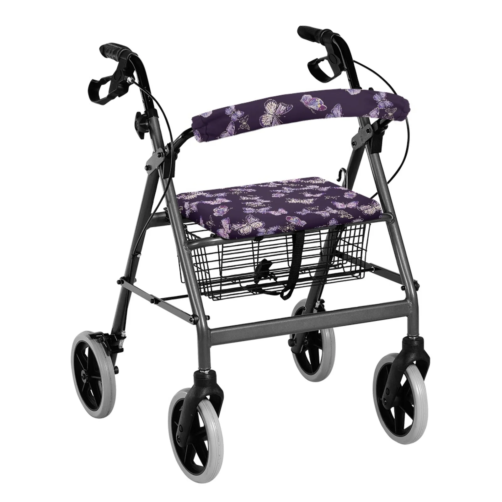 Coloranimal Butterfly 2 Pieces Rollator Seat Cover Rollator Seat Back Rest Covers for Elder Travel