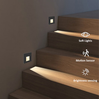 New IP54 Waterproof Magnetic Suction Human Body Sensing Intelligent Led Outdoor Embedded Step Stair Light