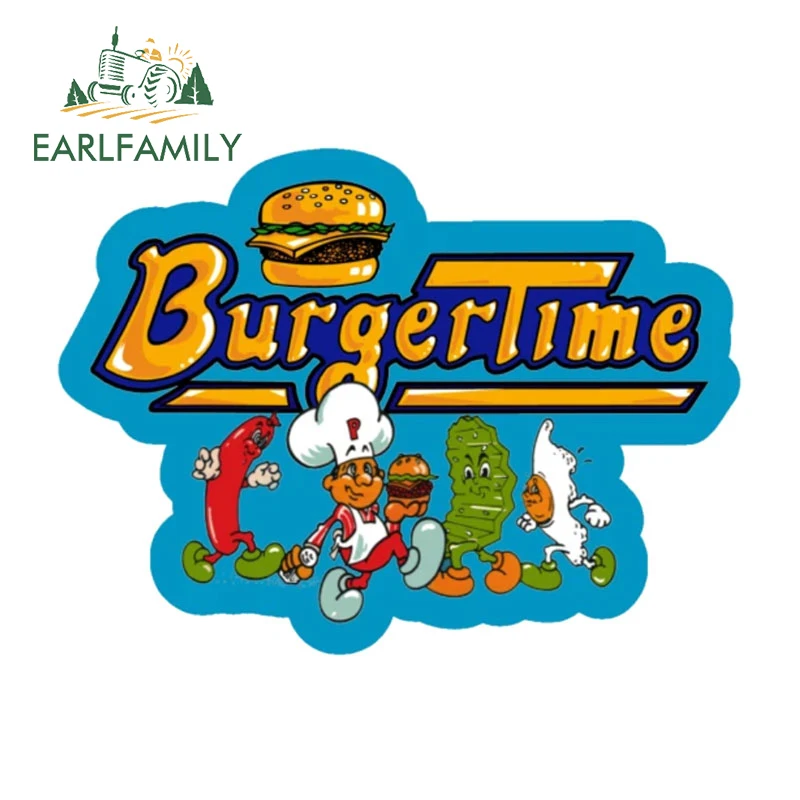 EARLFAMILY 13cm x 9.7cm for Burger Time Arcade Game Car Sticker Waterproof Motorcycle Decal Funny Caravan Personality Decoration