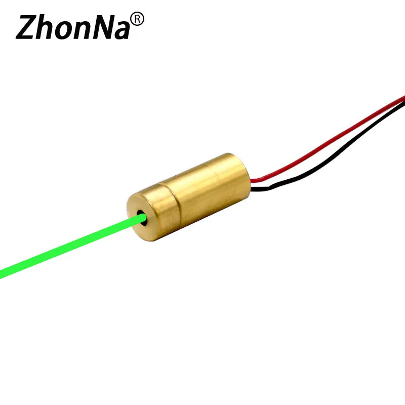 Módulo láser de luz verde de 520nm, 5mW, gráficos de puntos, módulo láser profesional, accesorios de vista de posicionamiento, cabezal de cobre de