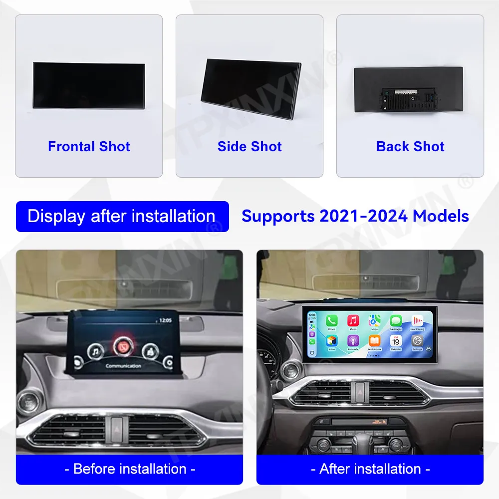 

For Mazda CX-9 2021-2024 Android Car Radio Multimedia Video Player Wireless Carplay Autoradio Stereo GPS Navigation Head Unit