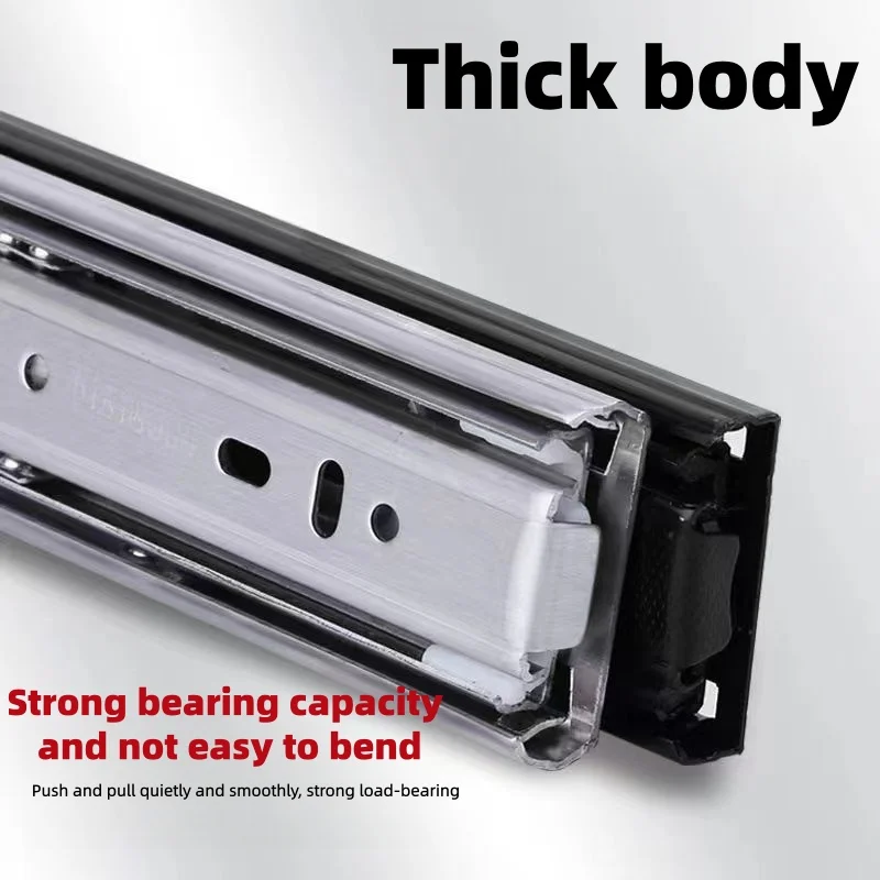 درج السكك الحديدية 10 ~ 20 بوصة المدرفلة على البارد الصلب درج الشرائح إغلاق درج انزلاق المسار قسمين خزانة الشرائح الأثاث الأجهزة