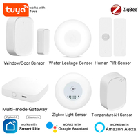 Tuya Multi-mode ZigBee Smart Gateway Hub Smartr Human PIR Sensor/Temperature&Humidity Sensor/Window Door Sensor/Smart Air Box