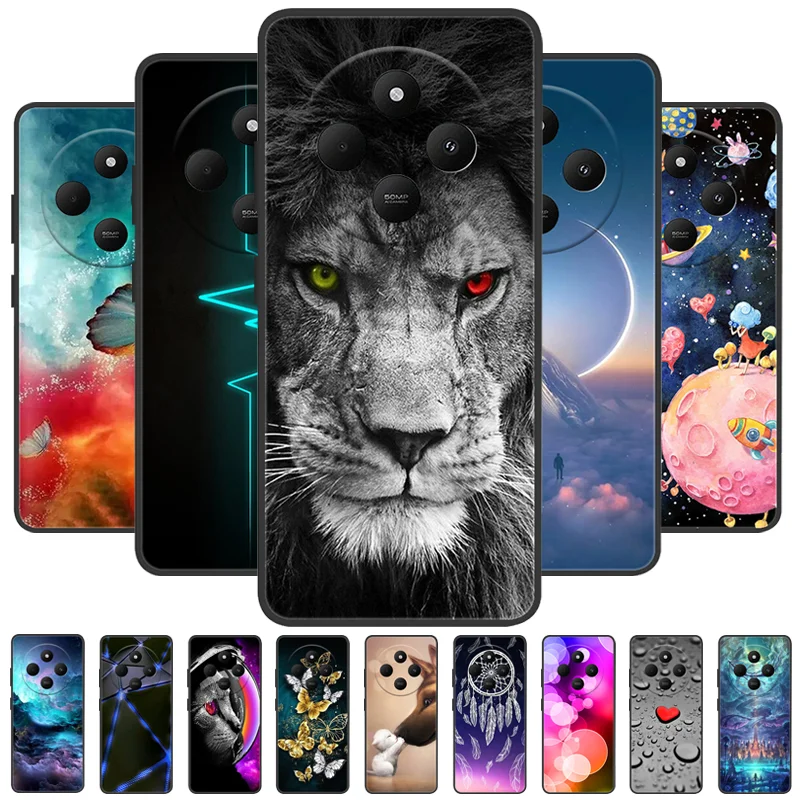 Pour Redmi 14R 5G étui 14 R antichoc Silicone TPU noir mat couverture de téléphone pour Xiaomi Poco