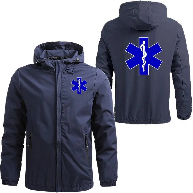 Waterproof EMT emergency ambulance Casual Jackets Men's coat Summer Hooded Jacket Windbreaker Fashion brand Coat