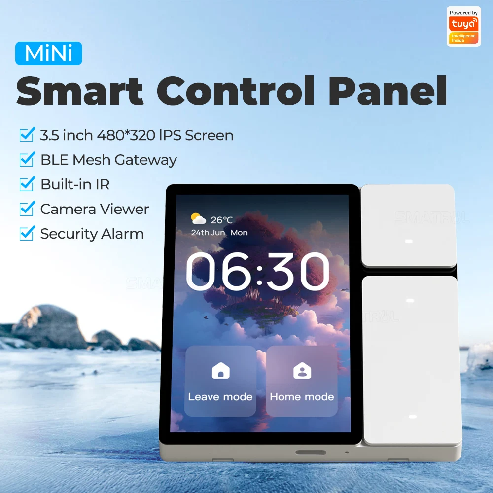 Smart Home 3Gang Infrared WIFI + Bluetooth Gateway Remote Control Switch Multi-function Touch Screen Smart Tuya Control Panel