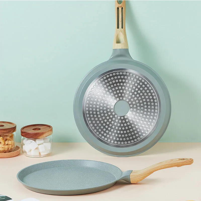 Extra Thick Nonstick Frying Pan Korean-Style Breakfast Griddle Pizza Baking Healthy Oil-Control for Gas/Induction Stoves