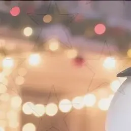 رجل الثلج المتكلم المتحدث مع جهاز عرض مدمج؛ هدية ديكور غناء عيد الميلاد مع أضواء وامضة ومكبر صوت. #1