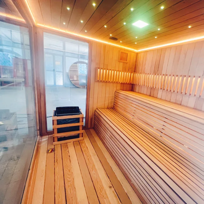 Modern design safe outdoor wooden sauna