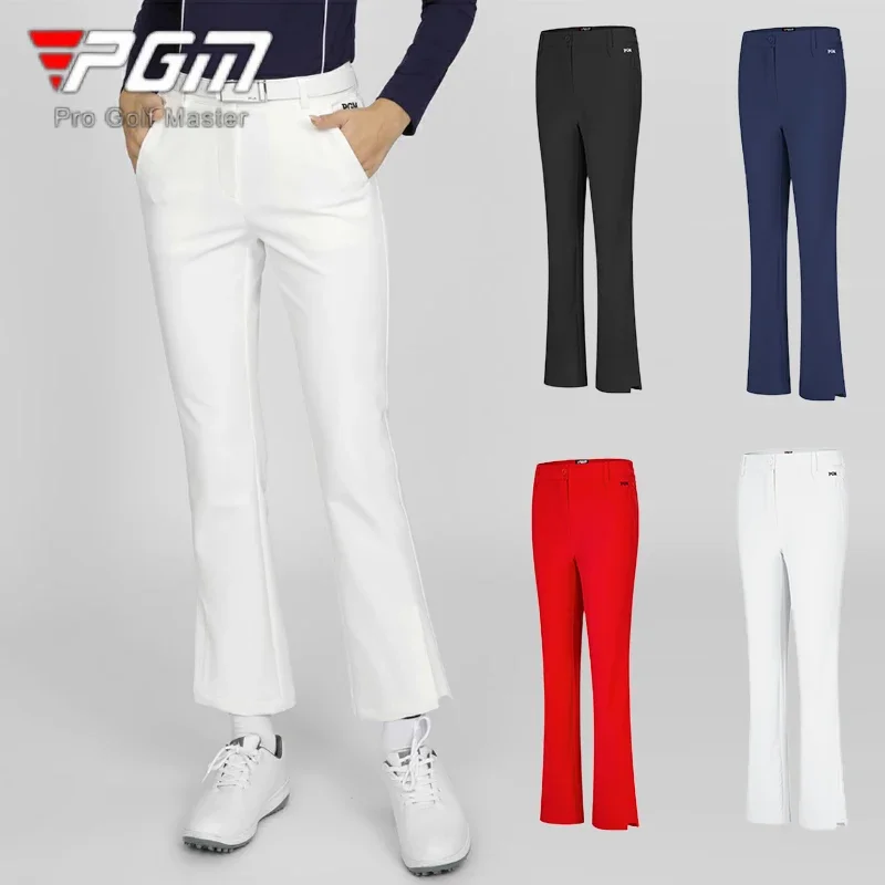 

PGM Lady Fast Dry Golf Flared Pants Woman Breathable Slim Cropped Pants Elastic High Waisted Sweatpants Leisure Sport Trousers