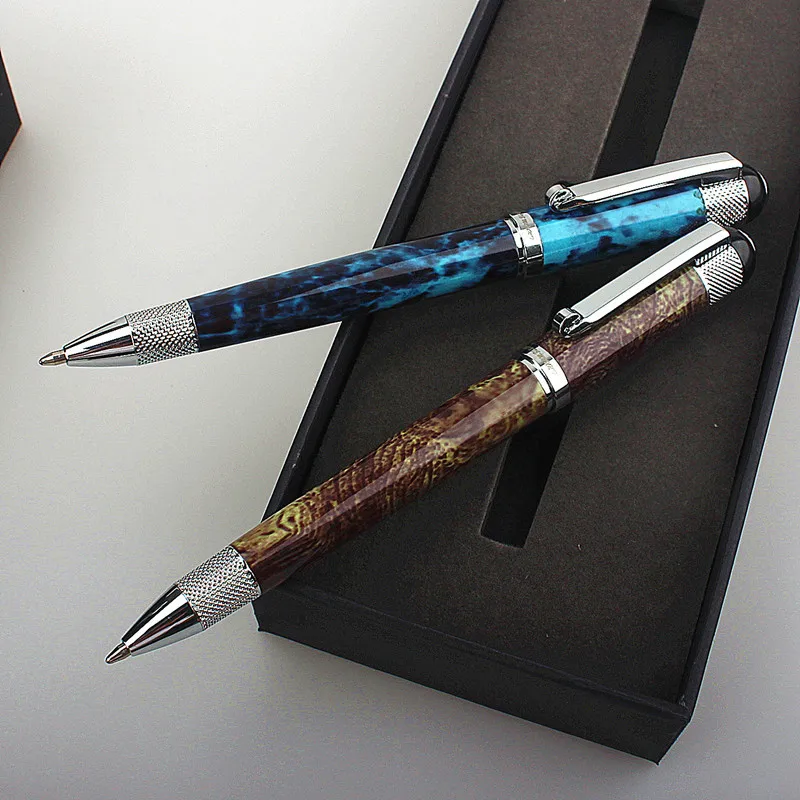BALAOYE Brown Acrylic Ballpoint Pen High Quality Black M 0.7mm Refill Rollerball Pen Writing Smooth MB Luxury Office Supplies