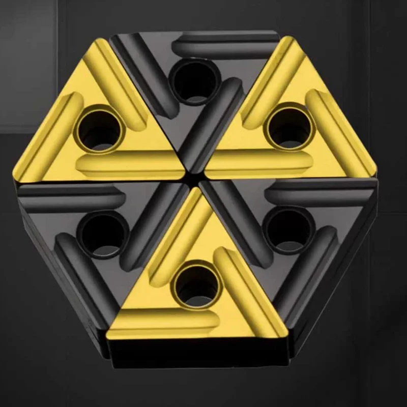 

10PCS CNC Triangular Slotted Alloy Cylindrical Turning Tool Insert TNMG 160404R-S Carbide Inserts For Stainless Steel