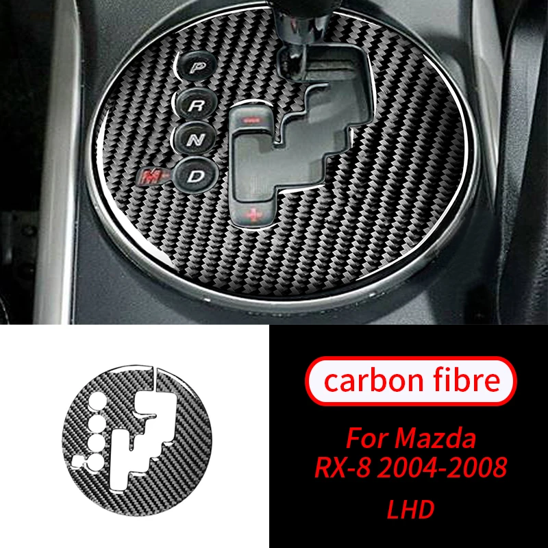 

For Mazda RX-8 2004-2008 1 PCS Real Carbon Fiber Interior Gear Shift Panel Cover Trim Car Interior Accessories