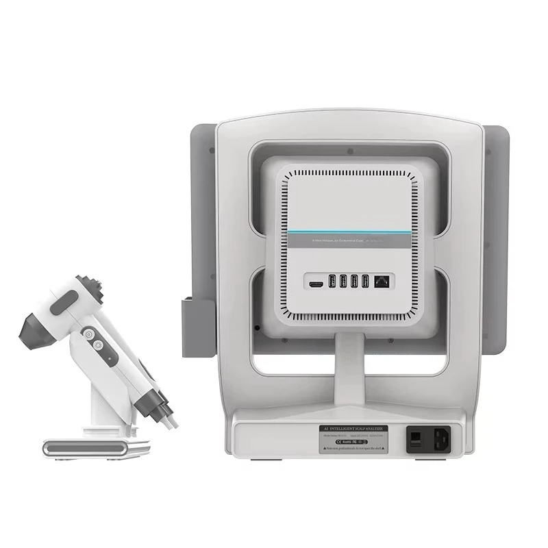 AI Intelligent 13 Metrics Diagnostic Scalp Camera Trichoscope Hair Follicle Analyzer Data Driven Scalp Analysis Device