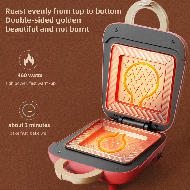 Breakfast Machine Sand Machine  Breakfast Electromechanical Baking Pan Double-sided Pressure Toaster