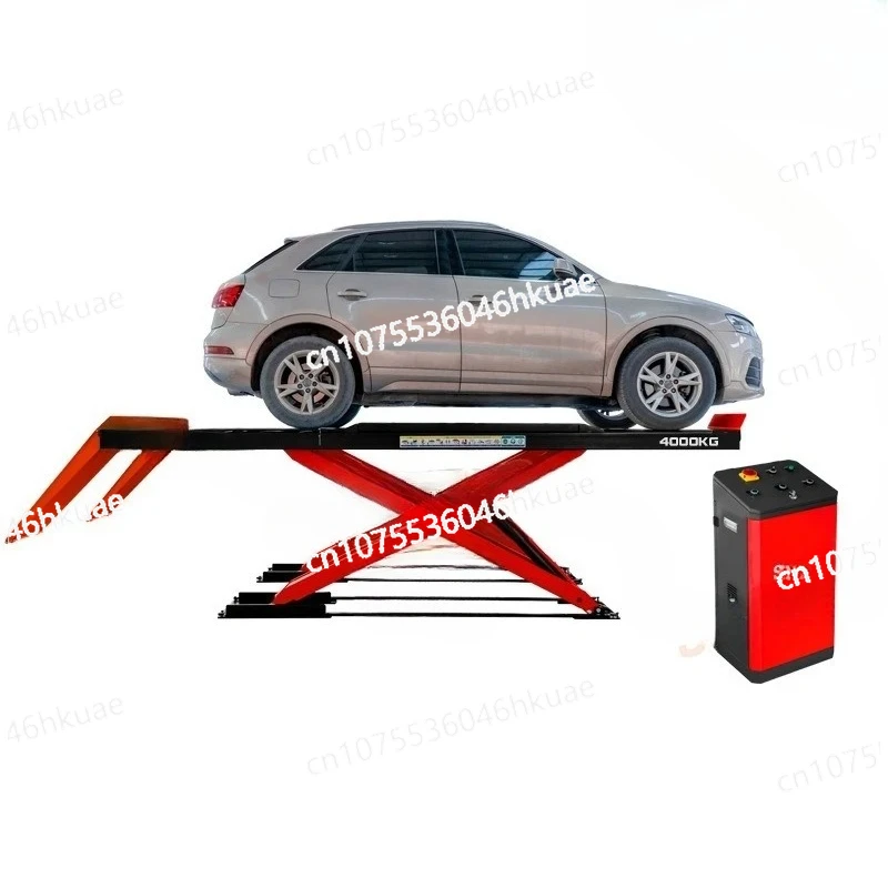 Ultra-Thin Large Shear Lift Car Lift for Auto Repair and Maintenance Without Pit Digging and Compatible with Floor Heating