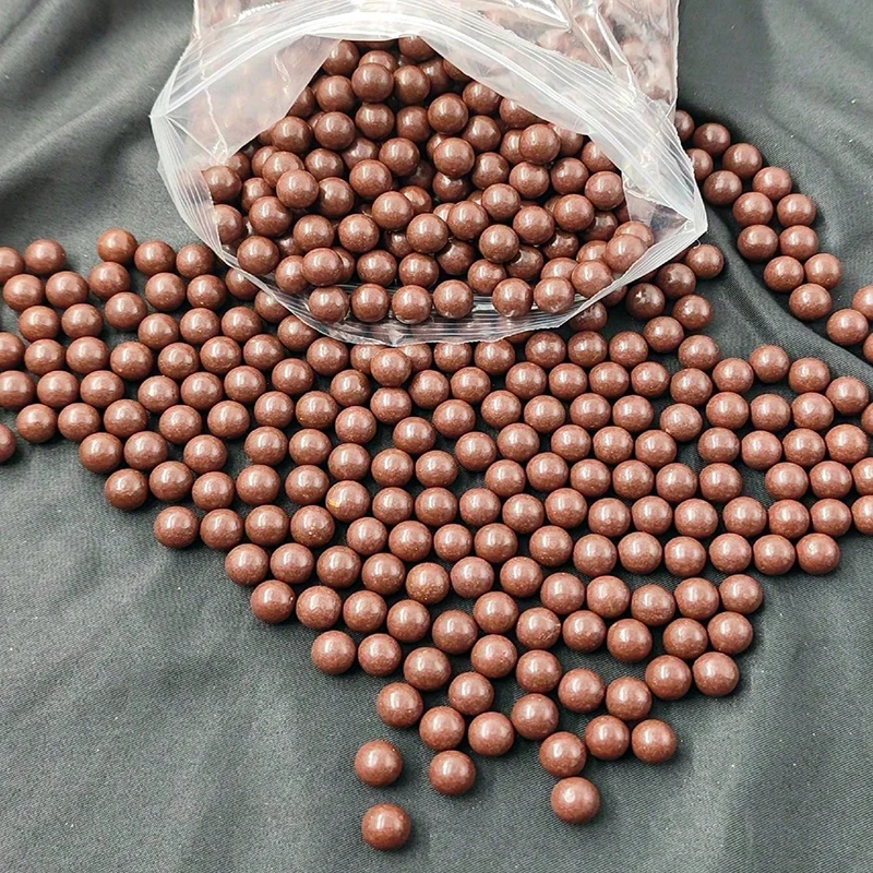 100 Uds. Bolas de barro rojas y marrones de 9mm, pelotas de barro para tirachinas, deportes al aire libre, caza, catapulta, accesorios de práctica de tiro, entretenimiento