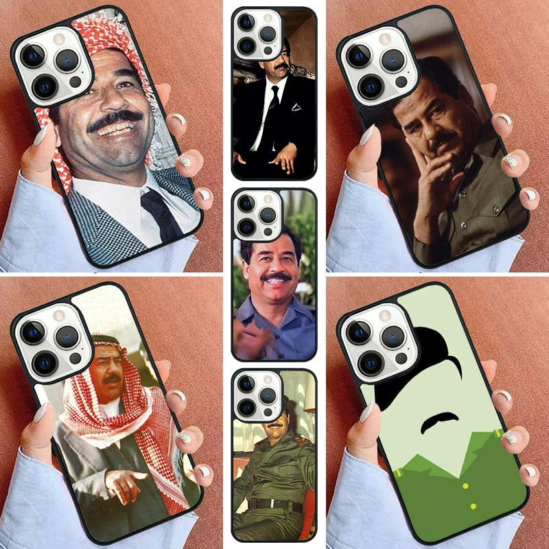 Saddam Hussein Iraq Phone Case For iPhone 16 15 14 Pro 11 13 12 Mini Max SE 2020 6 7 8 Plus Cover Capa