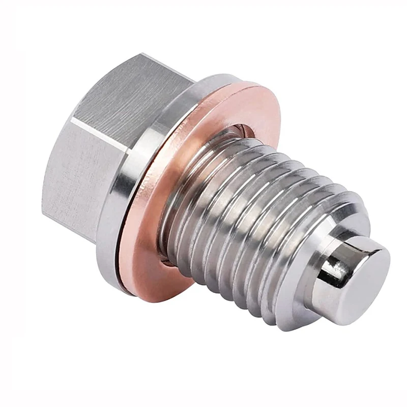 M14 x 1,5 M12 M16 M18 M20 Magnetyczny korek spustowy oleju ze stali nierdzewnej Śruba z nakrętką spustową miski z miedzianą uszczelką Podkładka zgniatająca
