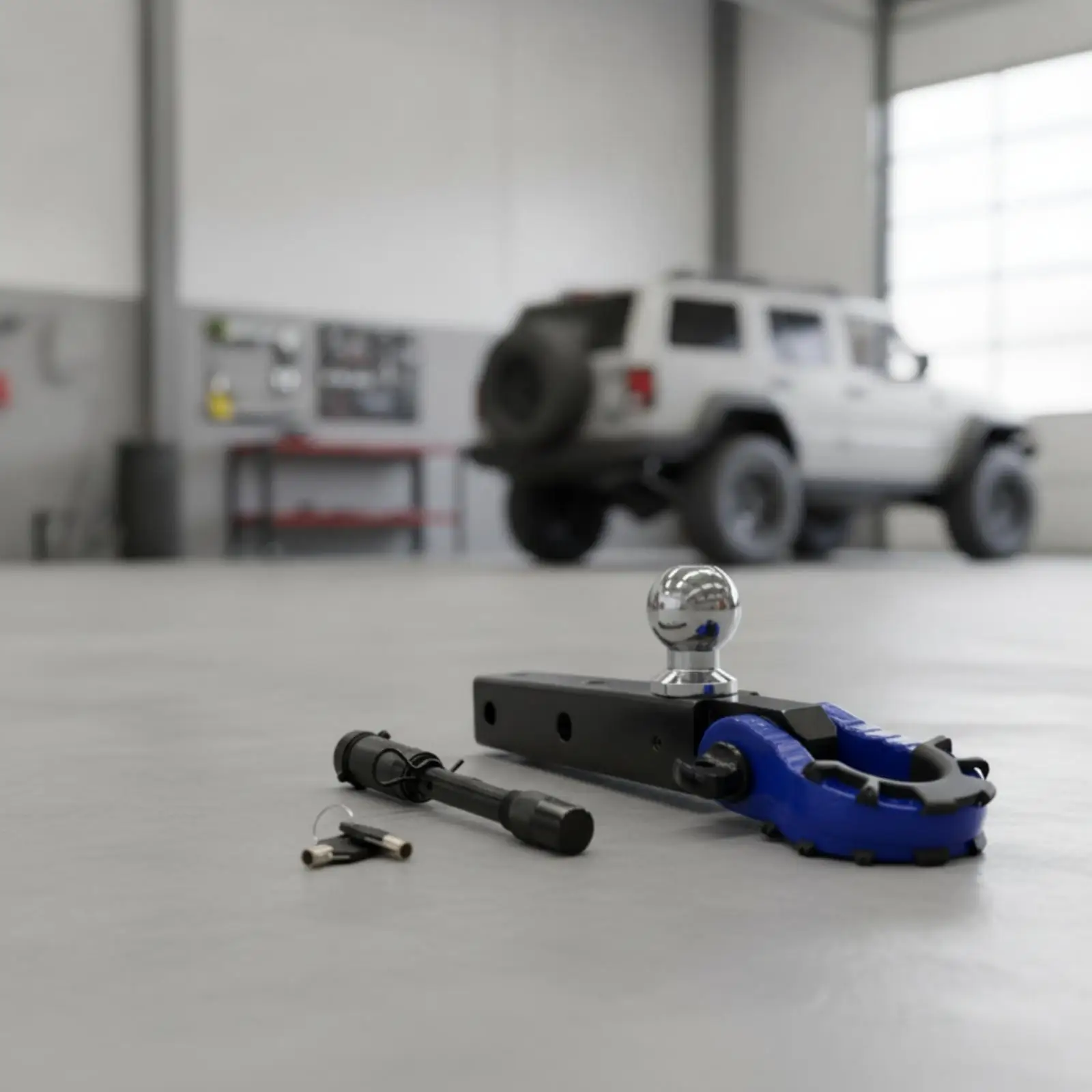 Multi Hole Truck Towing Hook Solid Shank Chrome Ball Trailer Hitch Arm for Versatile Height Adjustment