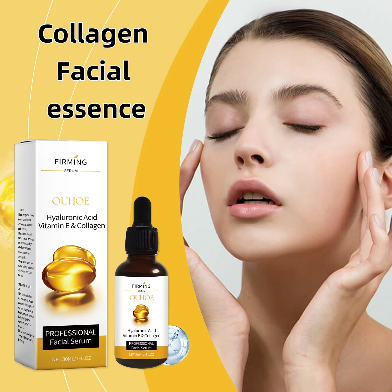 

OUHOE Collagen Facial essence to weaken facial fine lines, tighten, moisturize, nourish and brighten delicate skin essence