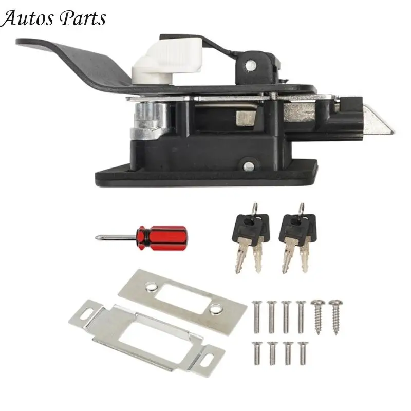 

57BA Campers Entry Door Lock Set with Secure Latches for Travel Horse Trailers, Easy to Install with Multiple Keys