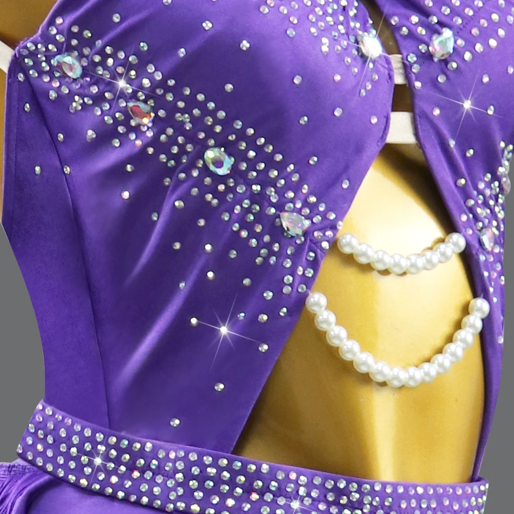 Latin American Woman Clothes Dance Costume Womens Evening Party Dress Adult Sport Suit Ballroom Girls Prom Dancewear Customized