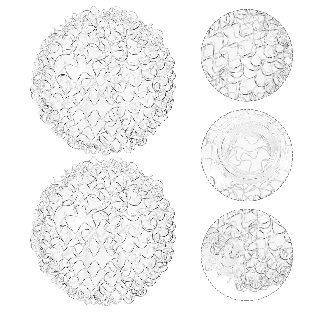 

2Pcs Glass Lampshade Clear Globe Design G9 Screw Base Replacement Pendant Ceiling Light Cover for Living Room Bedroom Dining