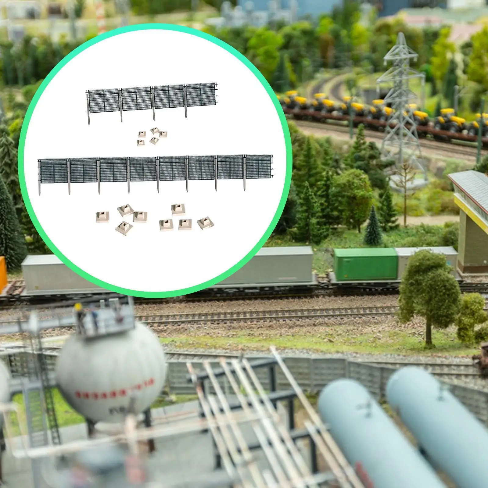 

Мини-забор, простая сборка, микропейзажный декор, масштаб HO/N, аксессуар для поезда, украшение в масштабе N/HO, заборы для макетов моделей рельсов