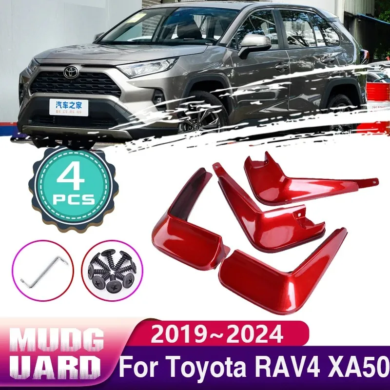 

For Toyota RAV4 XA50 2023 Accessories 2019~2024 2022 Car Fender Mud Flap Splash Guard Front Wheel Mudguard Baking Paint Mudflaps