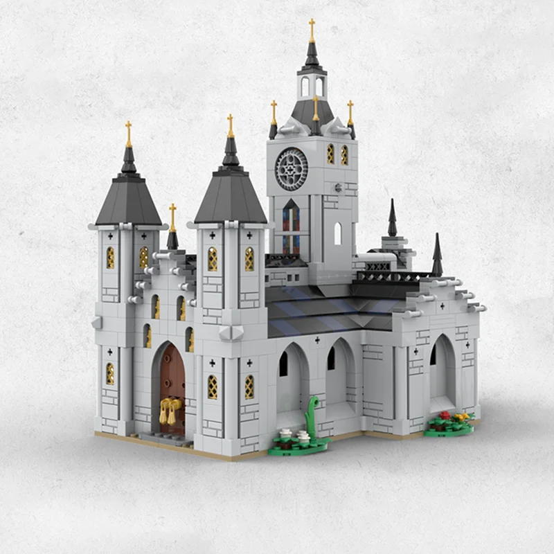 1445 Uds. Moc Iglesia Medieval modelo Castillo bloques de construcción modulares DIY creativo montaje Retro ladrillos juguetes niños regalos de navidad