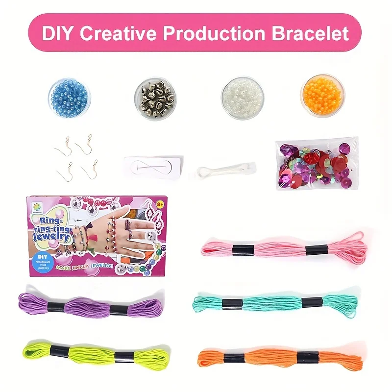 DIY Charm Bracelet Making Kit - Beading Woven ， Perfect Christmas Gift Birthday Festival Set for Girls Who Love Crafting
