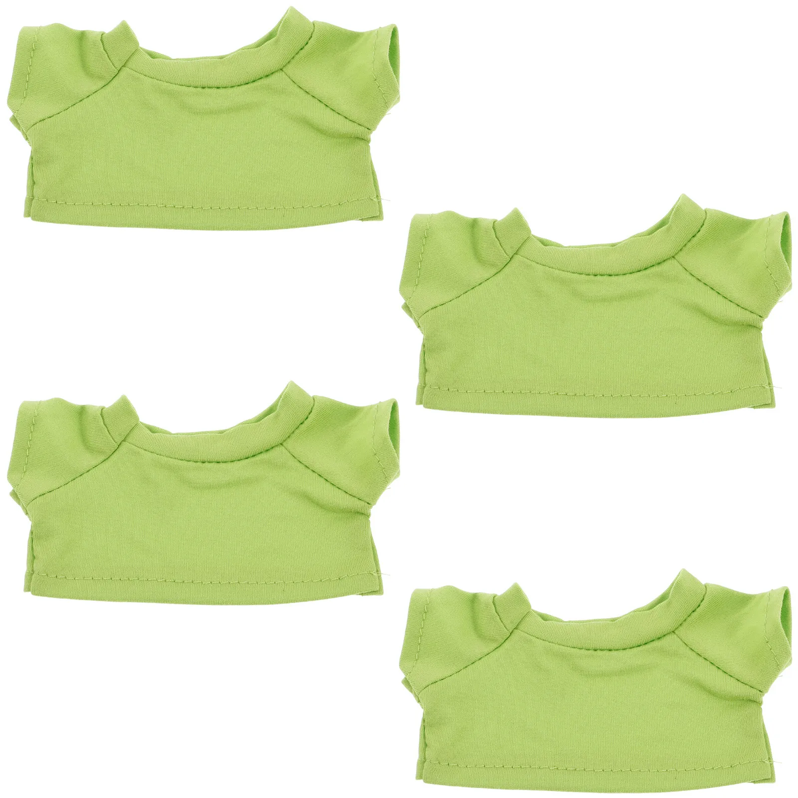 

4Pcs Stuffed Bear T Shirts Basic Cotton Tee Shirts for 23Cm and 15Cm Bears Cute Casual Clothes Set for Stuffed Animal Bear