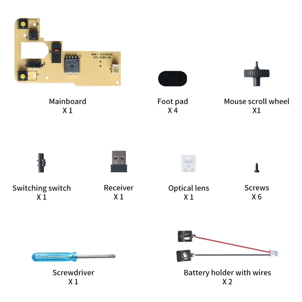 For Bambu Lab 3D Printing Wireless Mouse DIY Creative Model 3D Printer Parts Computer Parts