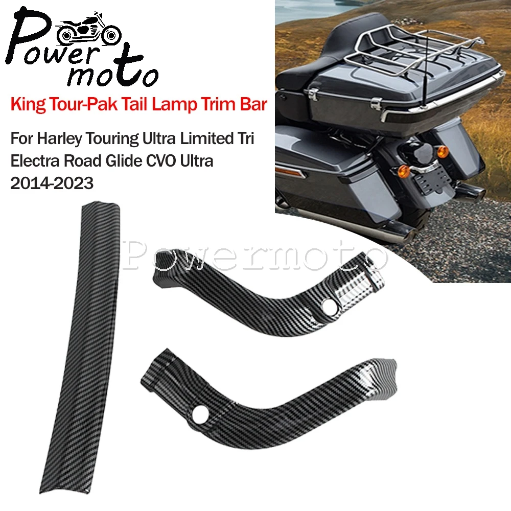 

ABS Plastic King Tour-Pak Tail Lamp Split Taillamp For Harley Touring Ultra Limited Tri Electra Road Glide CVO Ultra 2014-2023